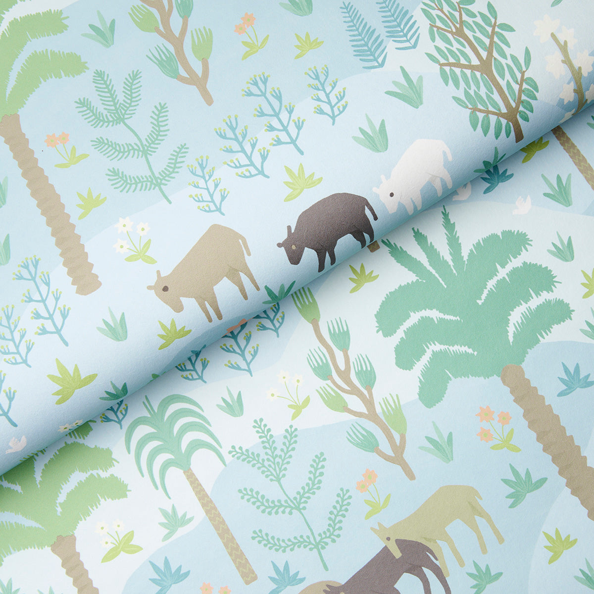 Schumacher Las Colinas Blue Wallpaper - Eade's Wallpaper