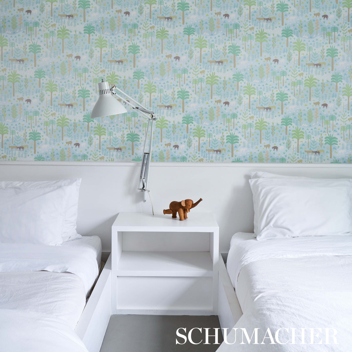 Schumacher Las Colinas Blue Wallpaper - Eade's Wallpaper
