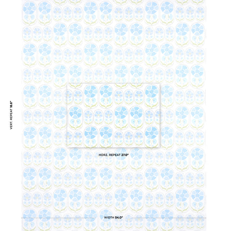 Schumacher Anjuna Floral Sky Wallpaper