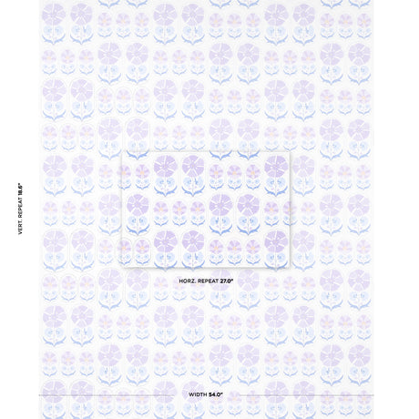 Schumacher Anjuna Floral Lilac Wallpaper