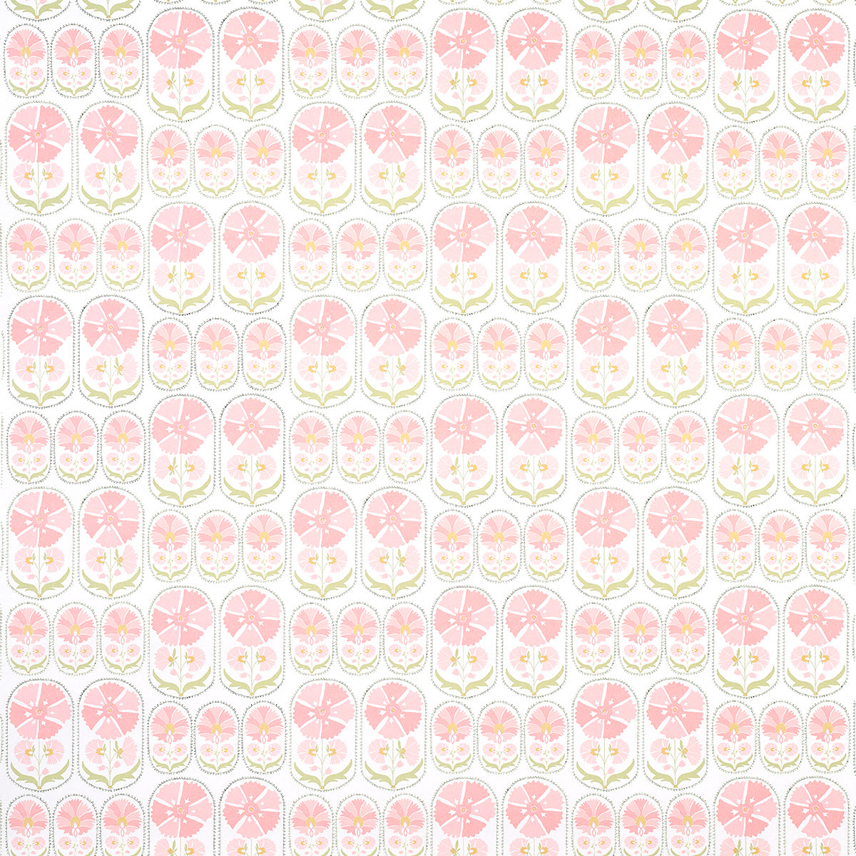 Schumacher Anjuna Floral Blush Wallpaper