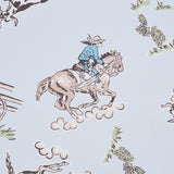 Schumacher Wild West Blue Wallpaper