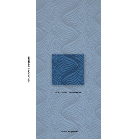 Schumacher Sauvage Navy Wallpaper - Eade's Wallpaper