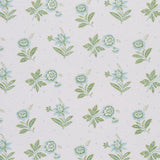 Schumacher Colline Leaf & Aqua Wallpaper