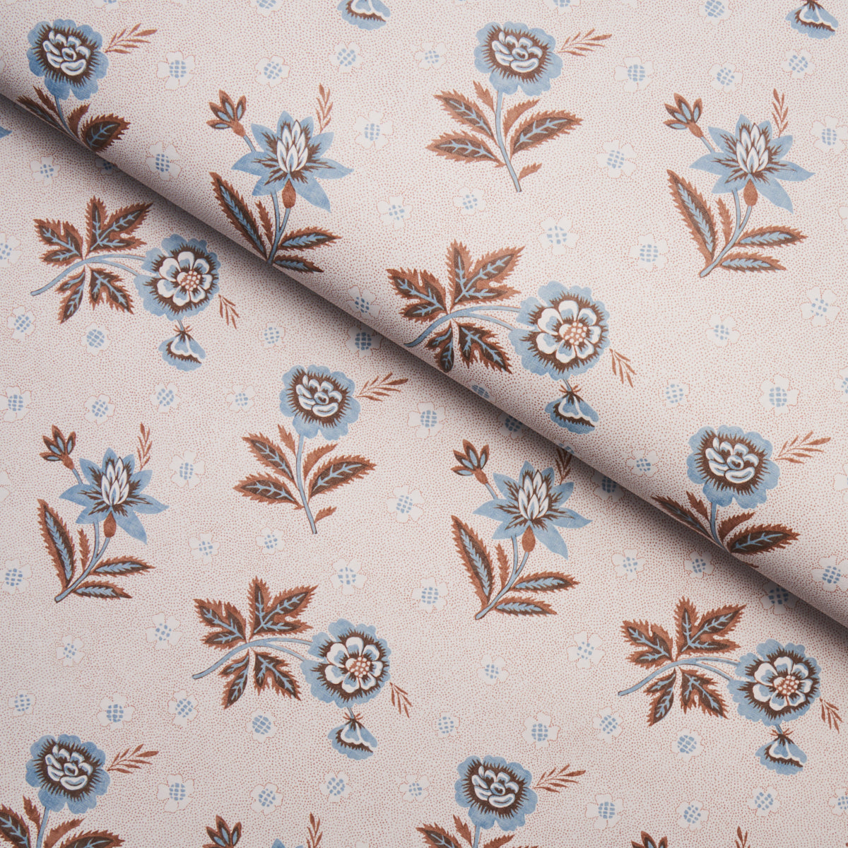 Schumacher Colline Delft & Sepia Wallpaper