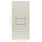 Schumacher Basile Trellis Yellow & Blue Wallpaper