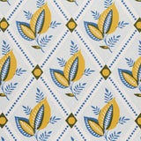Schumacher Basile Trellis Yellow & Blue Wallpaper