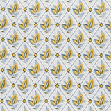 Schumacher Basile Trellis Yellow & Blue Wallpaper