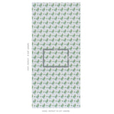 Schumacher Basile Trellis Leaf & Aqua Wallpaper