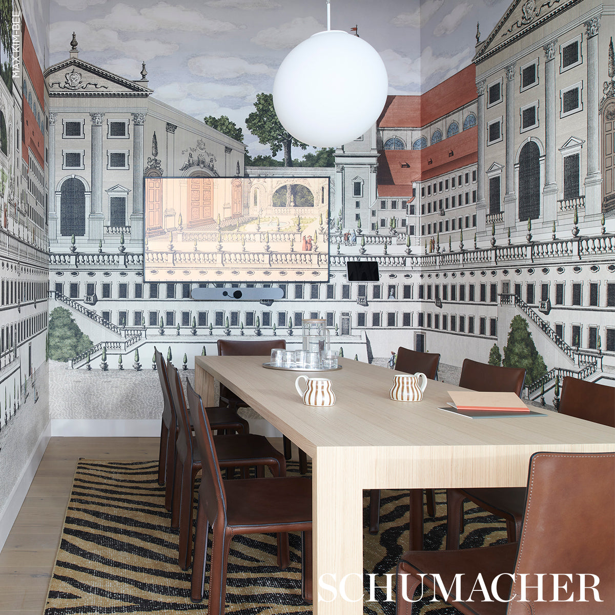 Schumacher Piazza Firenze Panel Set Document Wallpaper - Eade's Wallpaper