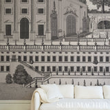 Schumacher Piazza Firenze Panel Set Grisaille Wallpaper - Eade's Wallpaper
