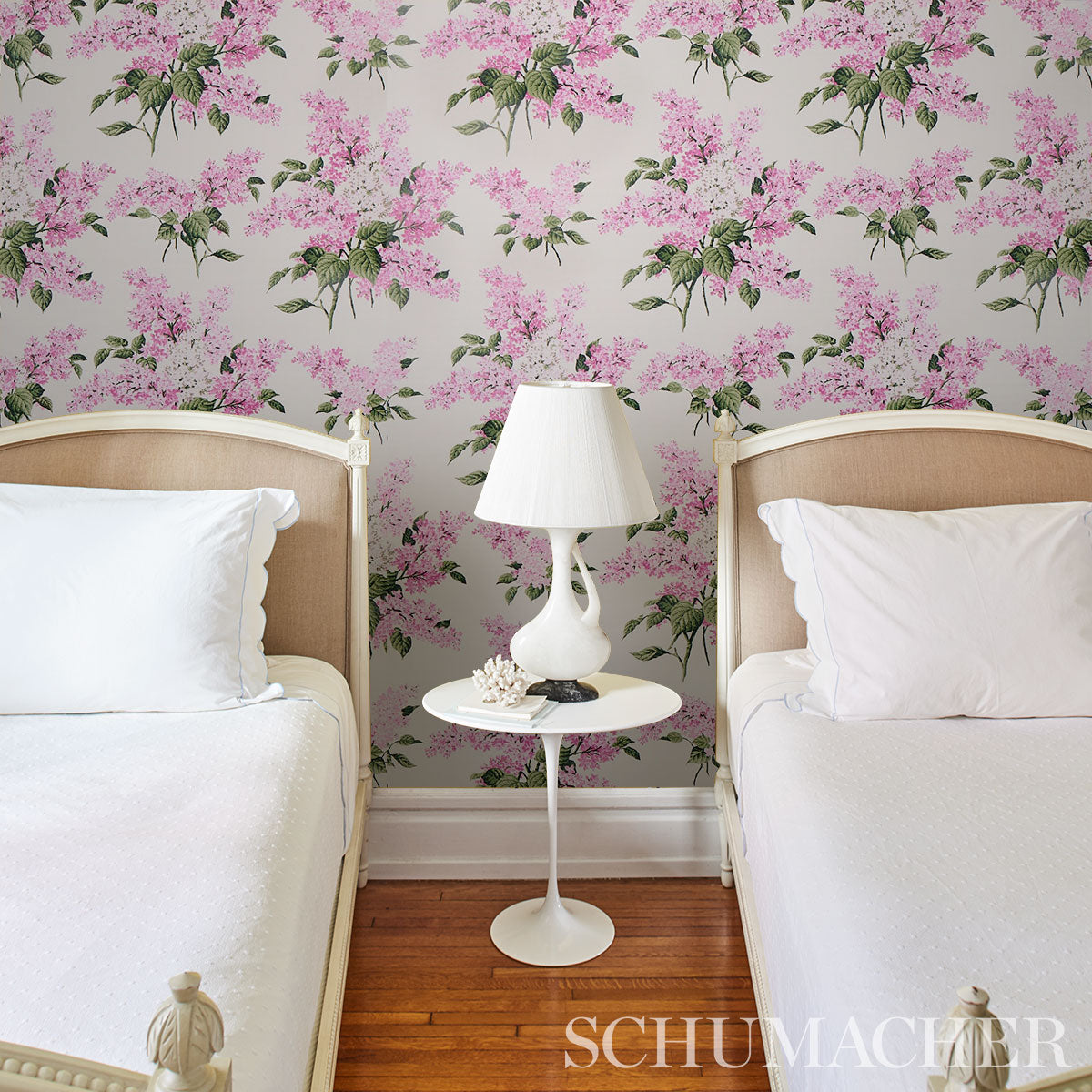 Schumacher Proust'S Lilacs Pink Wallpaper - Eade's Wallpaper