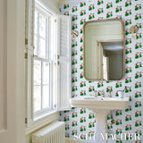 Schumacher Strawberry Hill Blue Wallpaper - Eade's Wallpaper