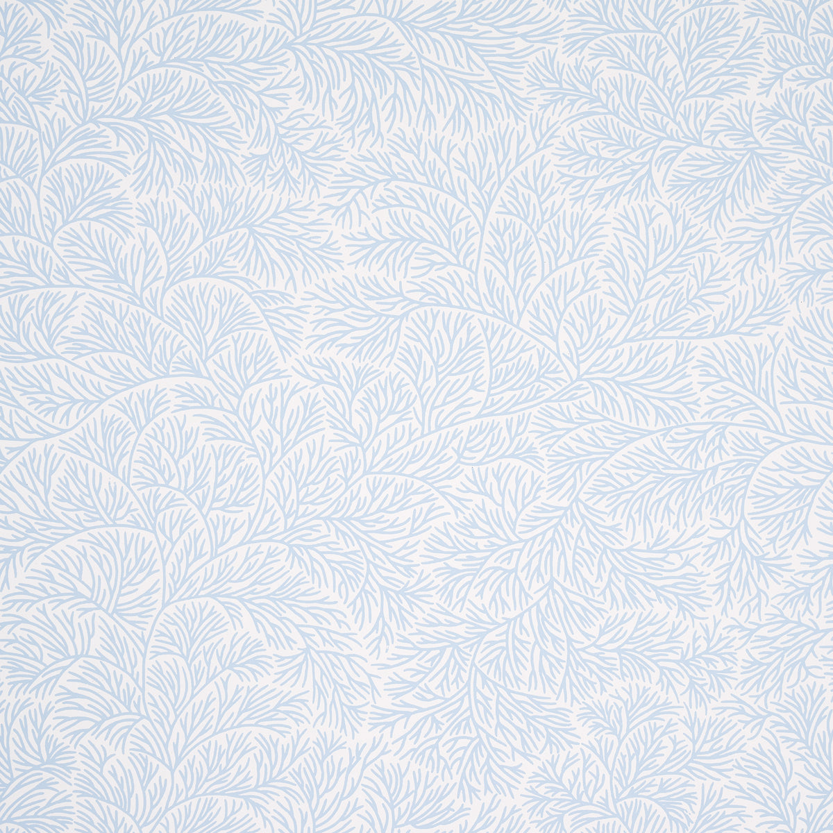 Schumacher Bougainvillea China Blue Wallpaper