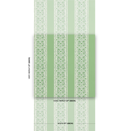 Schumacher Jasmine Leaf Green Wallpaper