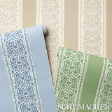 Schumacher Jasmine Leaf Green Wallpaper