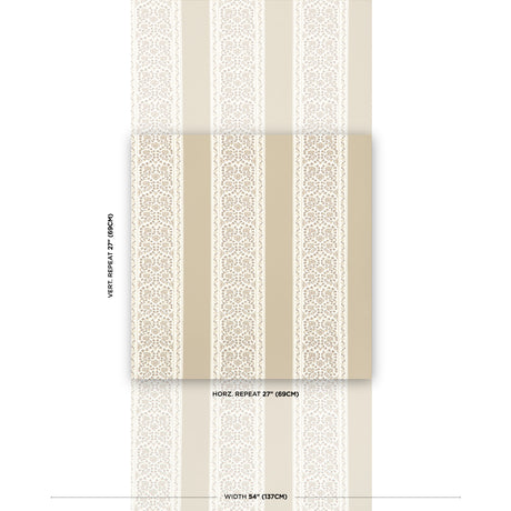 Schumacher Jasmine Neutral Wallpaper