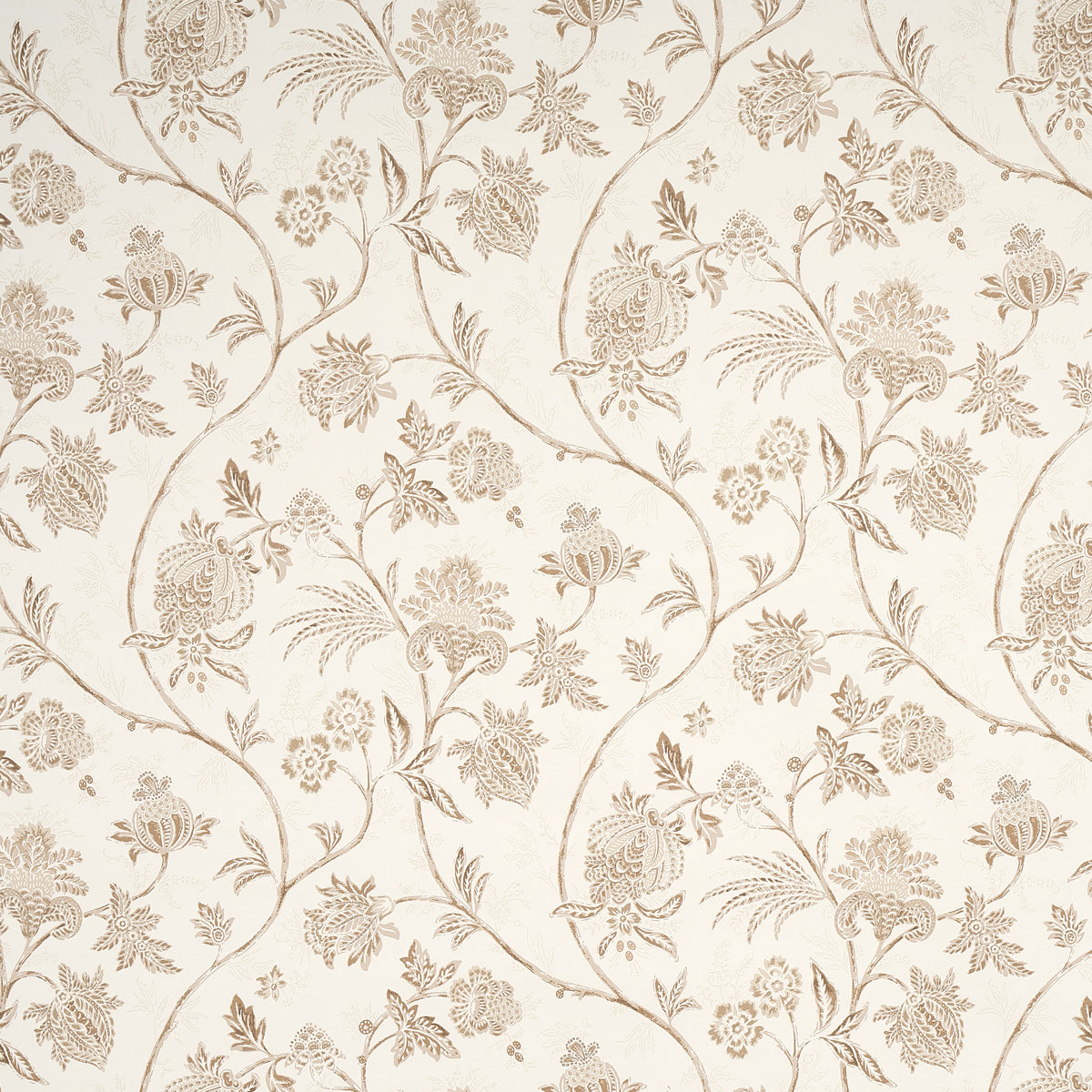 Schumacher Chinoiserie Vine Neutral Wallpaper