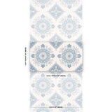 Schumacher Montecito Medallion China Blue Wallpaper - Eade's Wallpaper