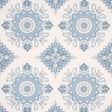 Schumacher Montecito Medallion China Blue Wallpaper - Eade's Wallpaper