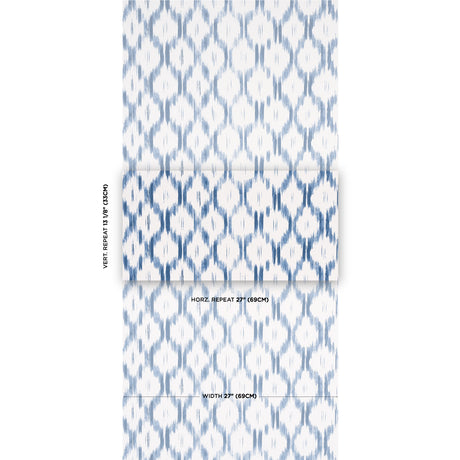 Schumacher Santa Monica Indigo Wallpaper - Eade's Wallpaper