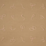 Schumacher Butcher String Red And White On Brown Wallpaper