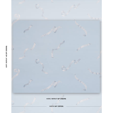 Schumacher Beth Blue Wallpaper
