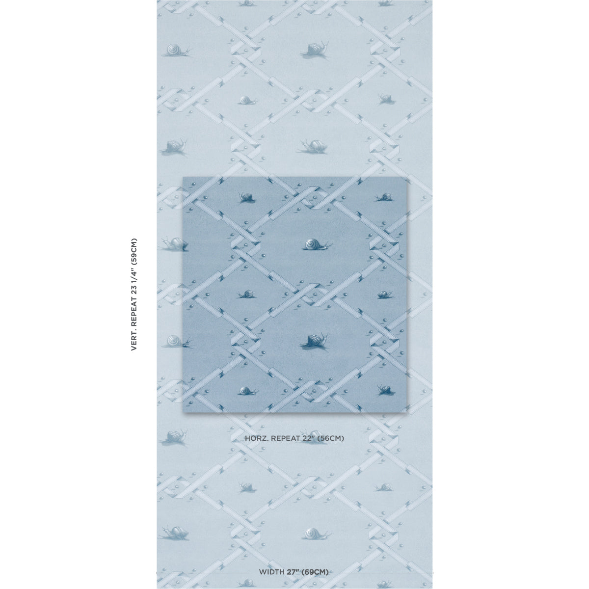Schumacher Ouvrez Moi Blue Wallpaper - Eade's Wallpaper