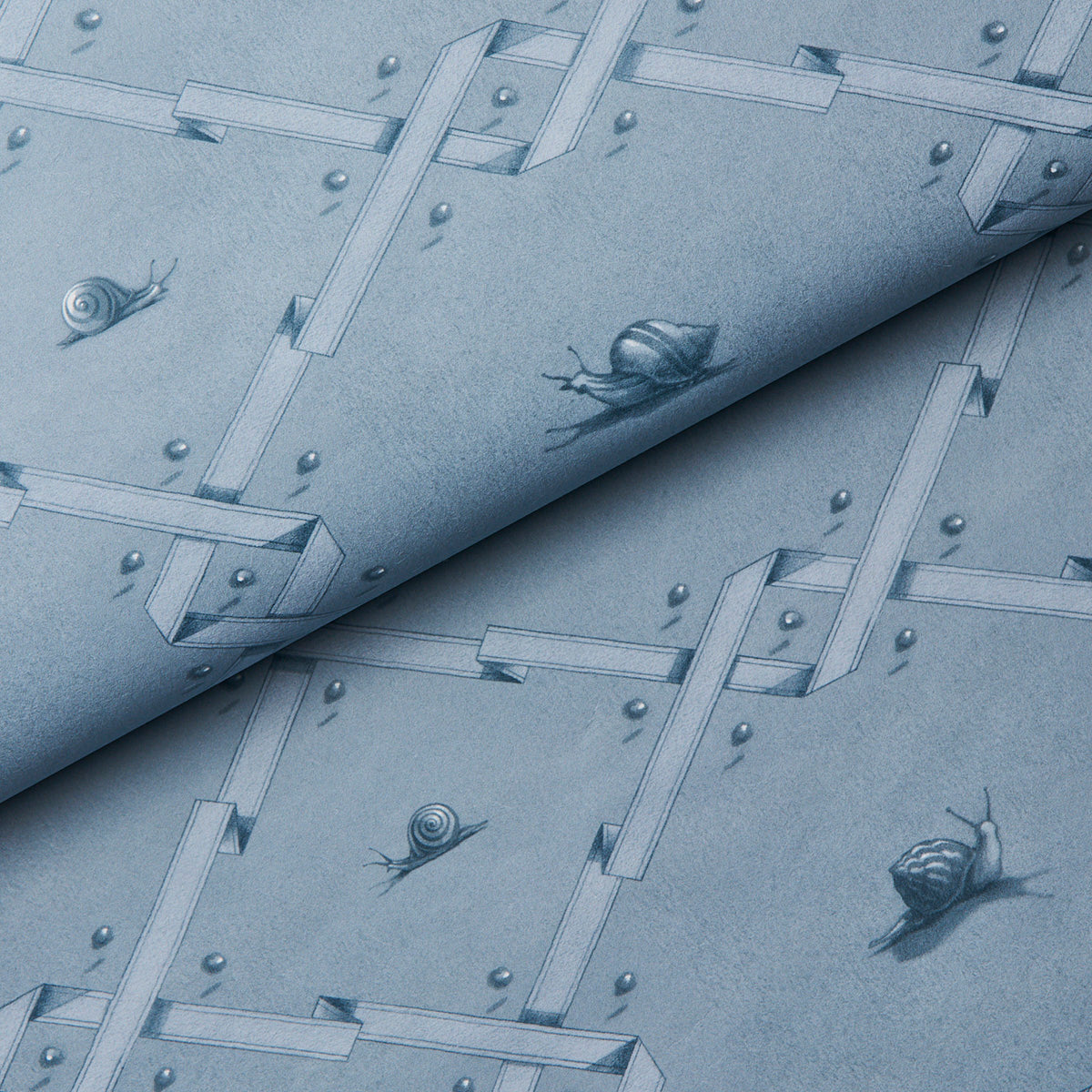 Schumacher Ouvrez Moi Blue Wallpaper - Eade's Wallpaper