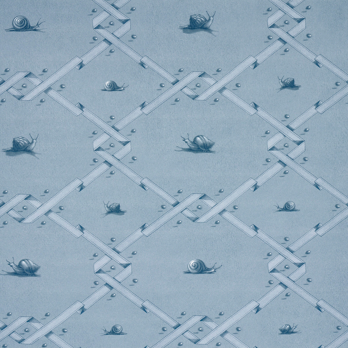 Schumacher Ouvrez Moi Blue Wallpaper - Eade's Wallpaper