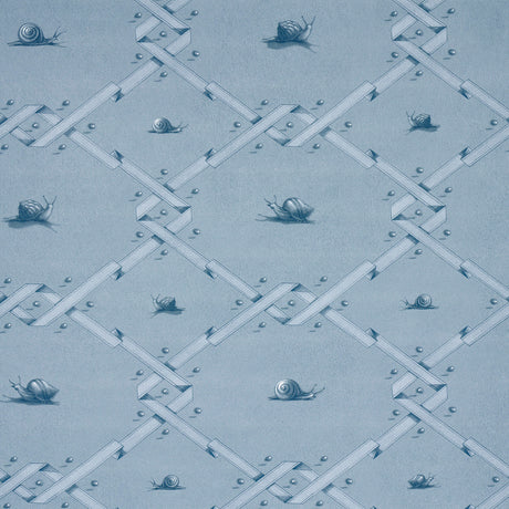 Schumacher Ouvrez Moi Blue Wallpaper - Eade's Wallpaper