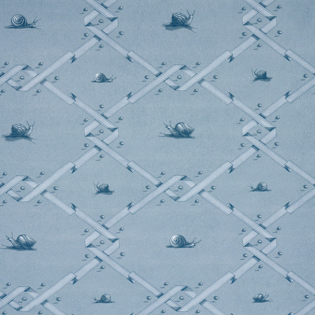 Schumacher Ouvrez Moi Blue Wallpaper - Eade's Wallpaper