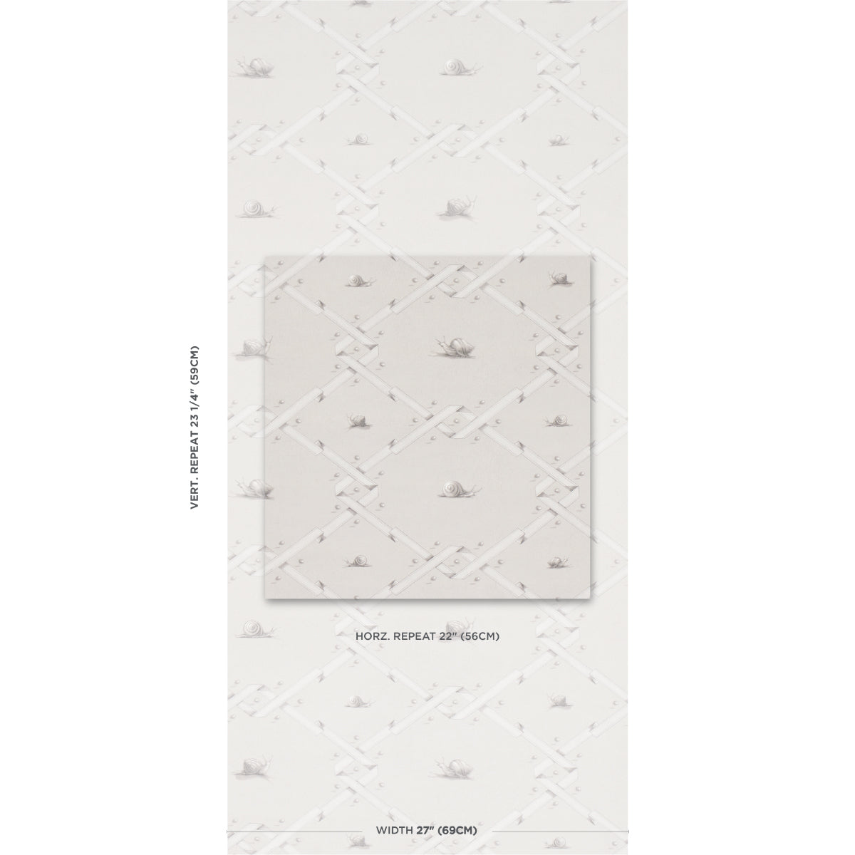 Schumacher Ouvrez Moi Grey Wallpaper - Eade's Wallpaper