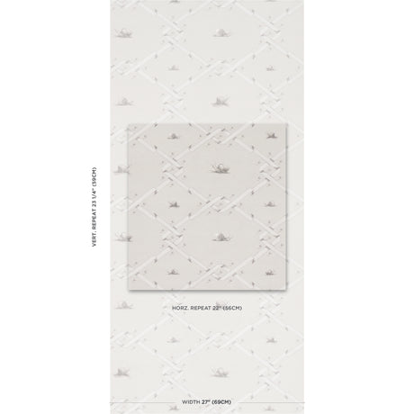 Schumacher Ouvrez Moi Grey Wallpaper - Eade's Wallpaper