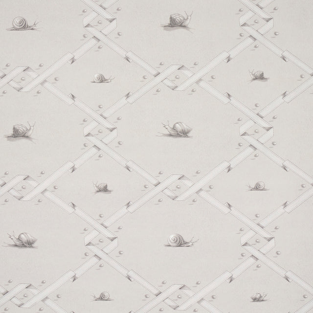 Schumacher Ouvrez Moi Grey Wallpaper - Eade's Wallpaper