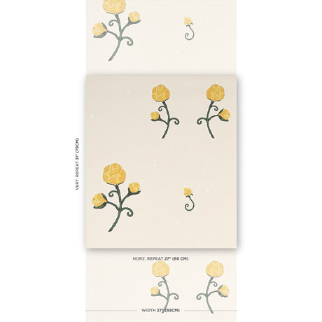 Schumacher Rhinestone Cowboy Bright Yellow Wallpaper - Eade's Wallpaper