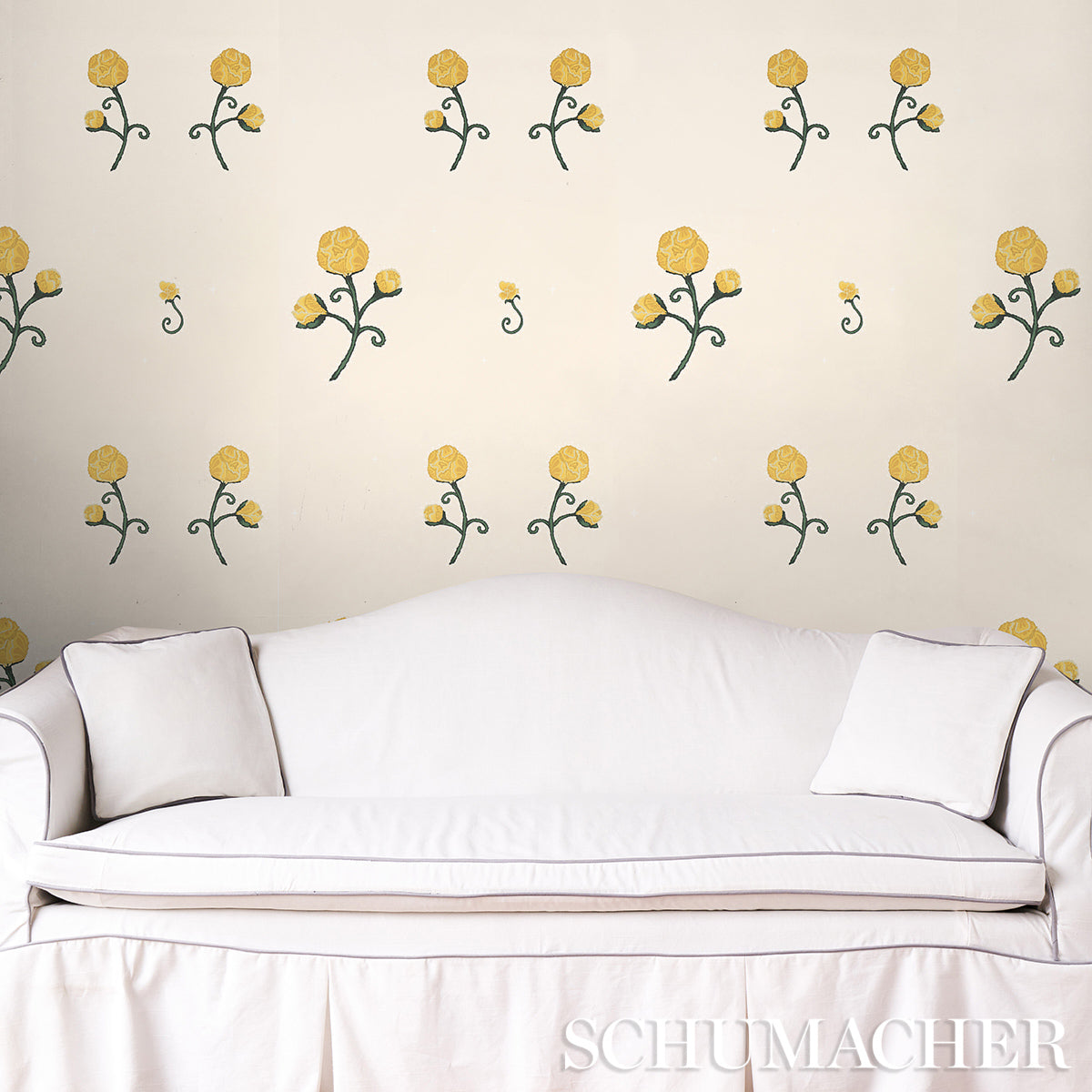 Schumacher Rhinestone Cowboy Bright Yellow Wallpaper - Eade's Wallpaper