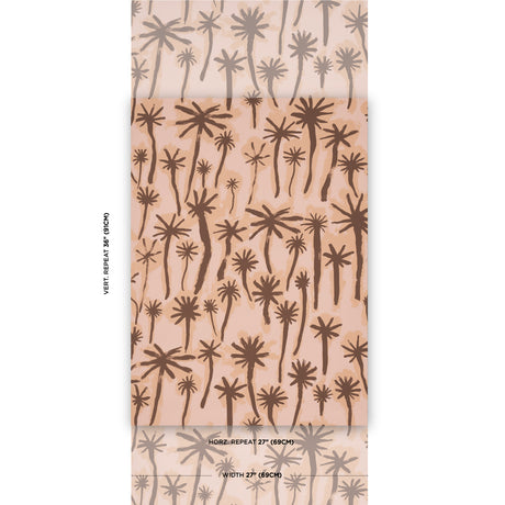 Schumacher Palmitas Coral Wallpaper - Eade's Wallpaper