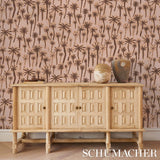 Schumacher Palmitas Coral Wallpaper - Eade's Wallpaper