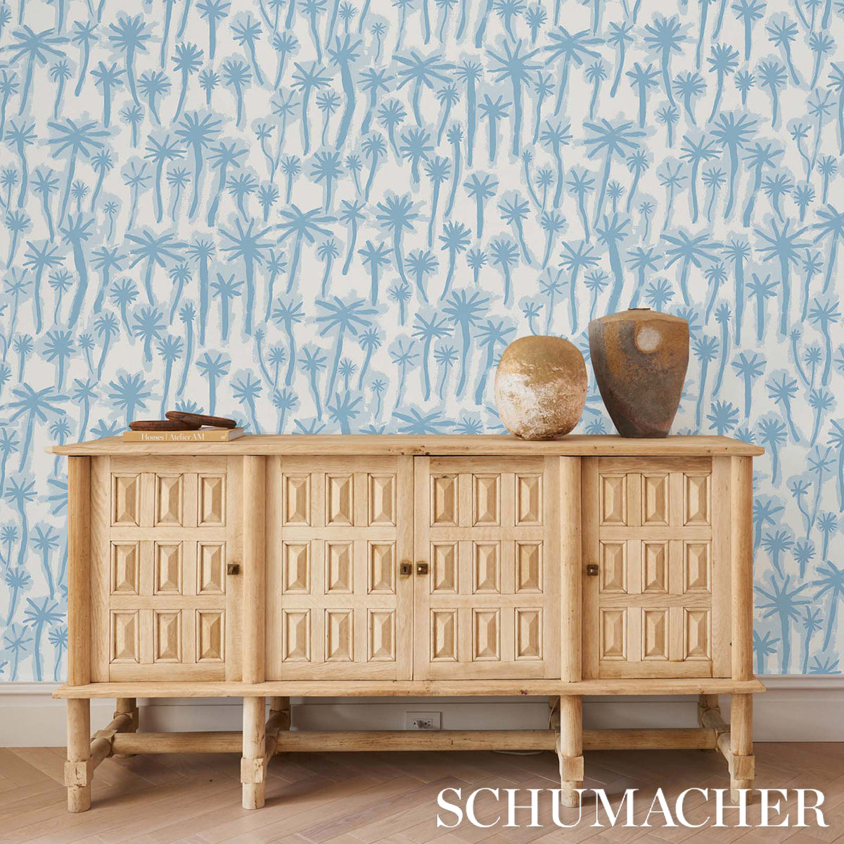 Schumacher Palmitas Mist Wallpaper - Eade's Wallpaper