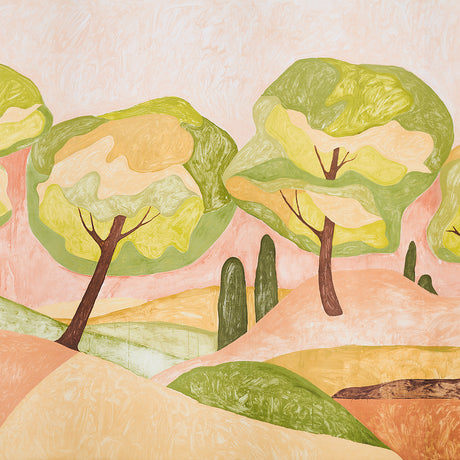 Schumacher Forest Hills Panel Set Sunset Wallpaper