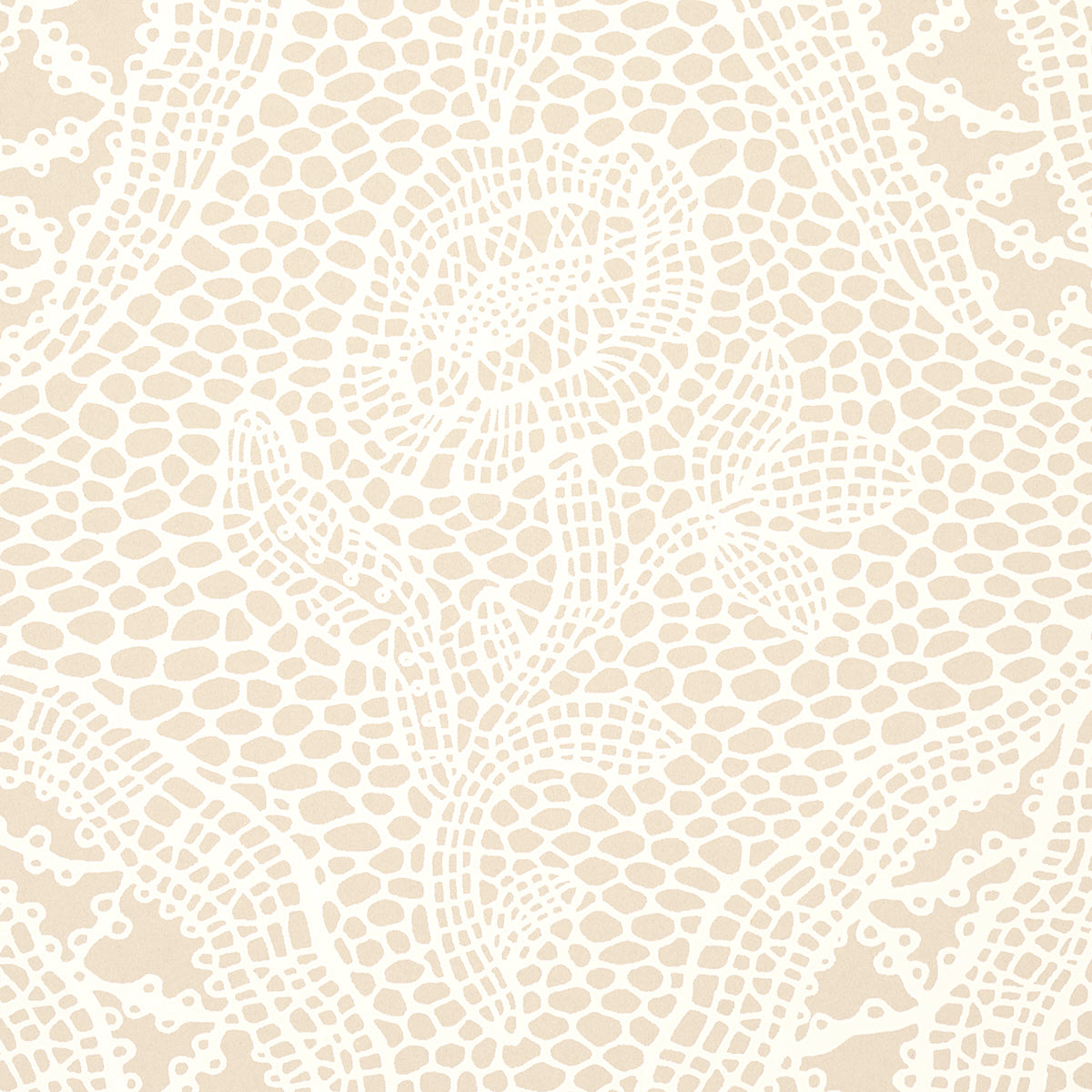Schumacher Cosette Lace Sand Wallpaper