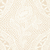 Schumacher Cosette Lace Sand Wallpaper