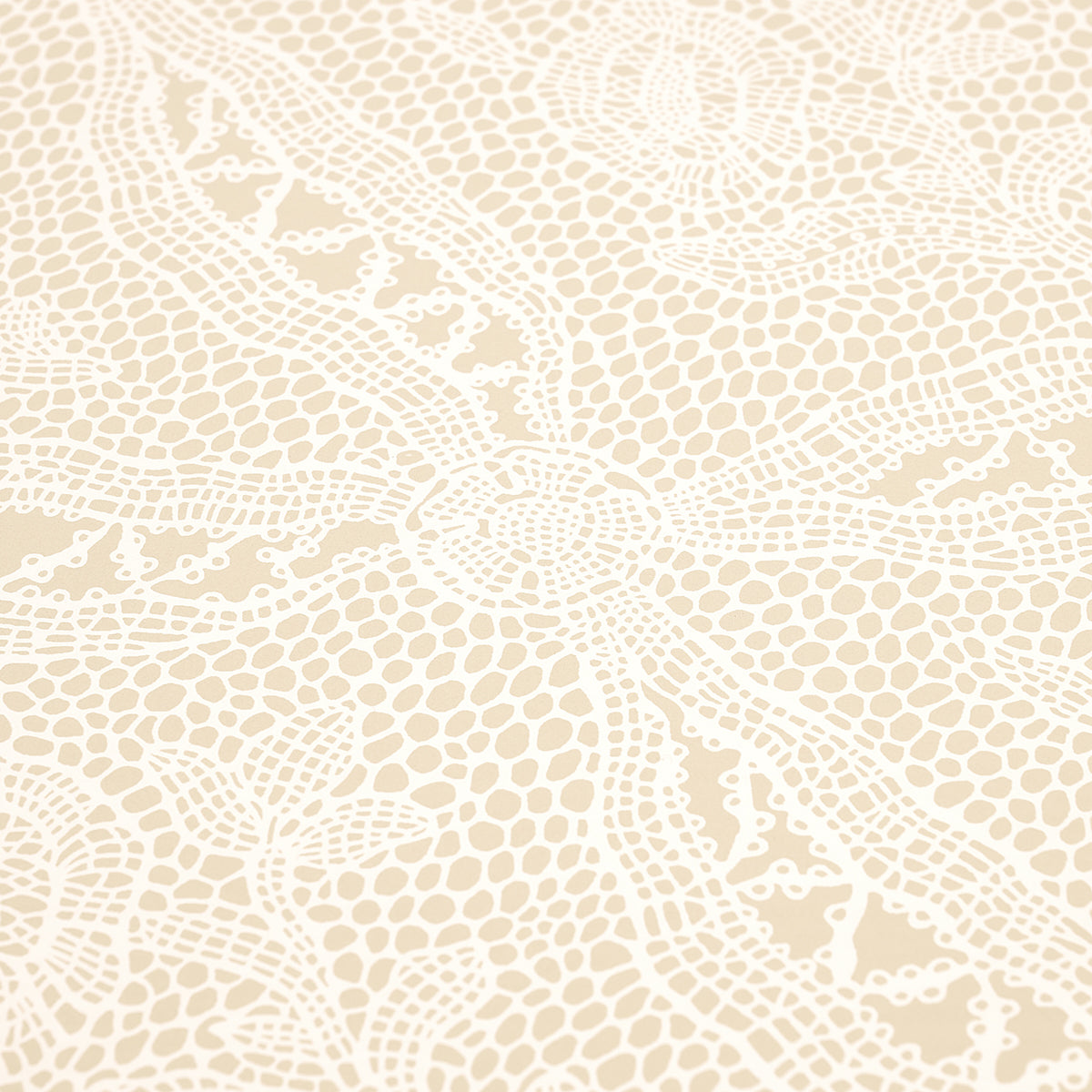 Schumacher Cosette Lace Sand Wallpaper