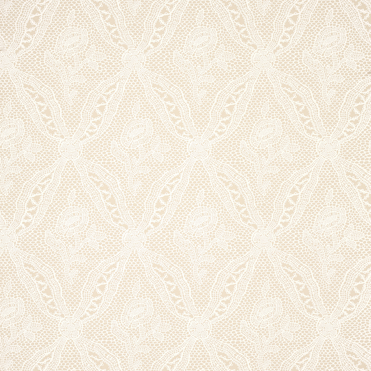 Schumacher Cosette Lace Sand Wallpaper