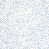 Schumacher Cosette Lace Cornflower Wallpaper