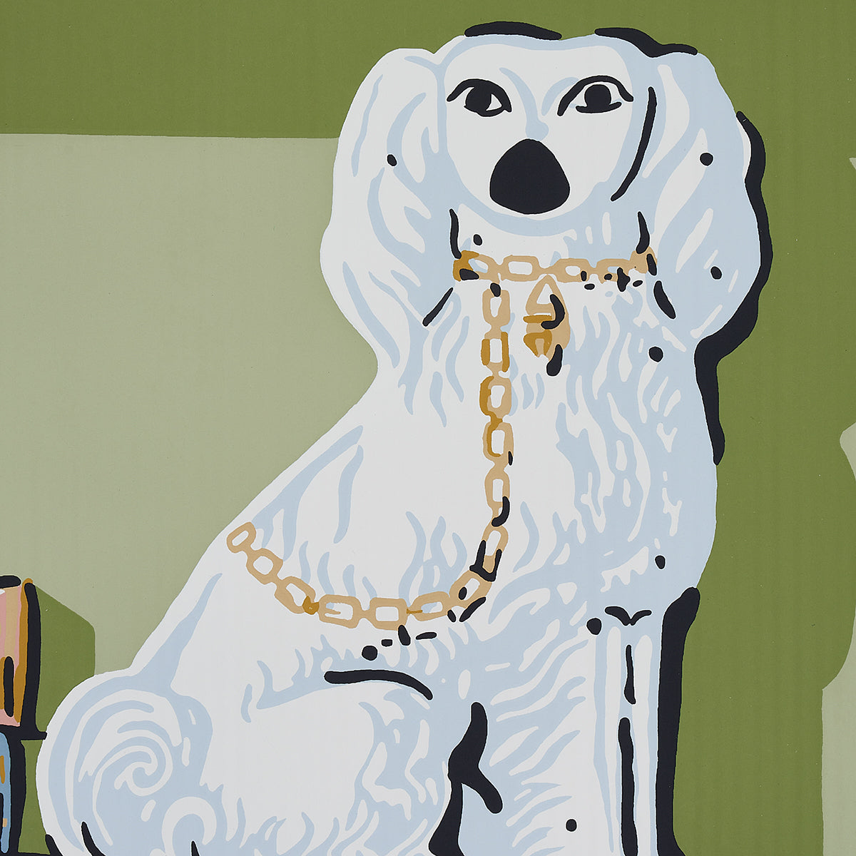 Schumacher Natalie’S Library Celadon Wallpaper - Eade's Wallpaper