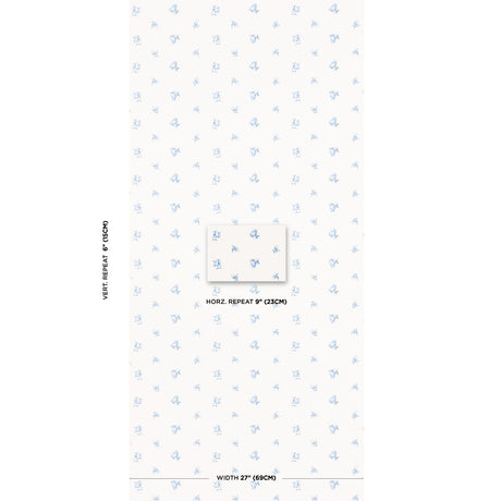 Schumacher Margie Floral Porcelain Wallpaper - Eade's Wallpaper