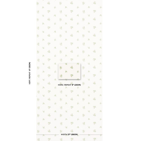Schumacher Margie Floral Gris Wallpaper - Eade's Wallpaper
