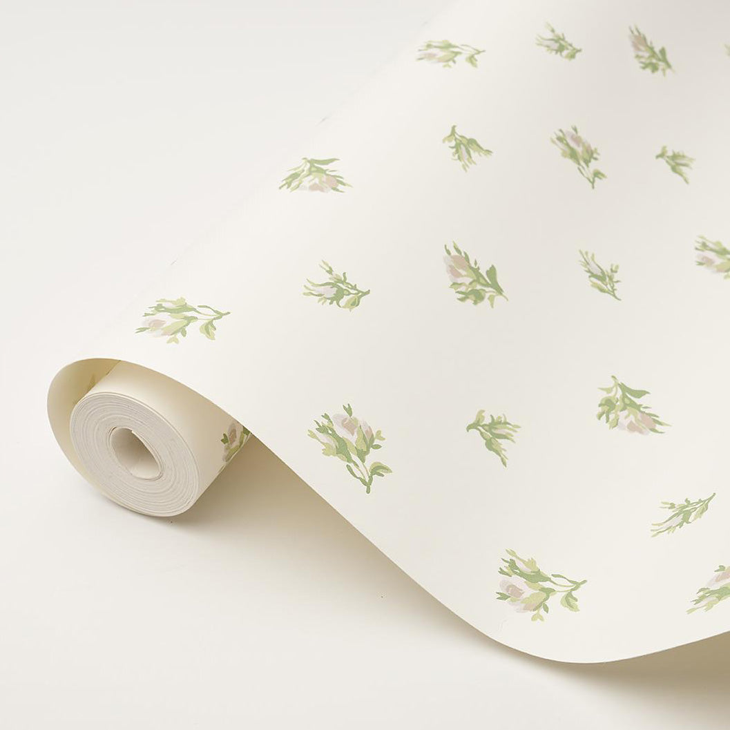 Schumacher Margie Floral Gris Wallpaper - Eade's Wallpaper